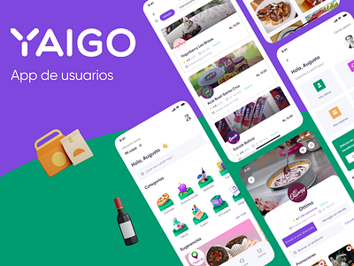 Yaigo - App de usuarios carlos chirinos clean delivery app minimal peru ui ui design ux yaigo