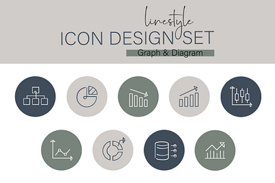 Linestyle Icon Design Set Graph & Diagram information