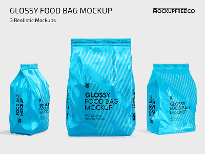 Glossy Food Bag Mockup bag bags fastfood food food bag foodbag free glossy mock up mockup mockups photoshop psd template