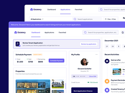 Estatery - Dashboard UI Kit design graphic design ui ux vector