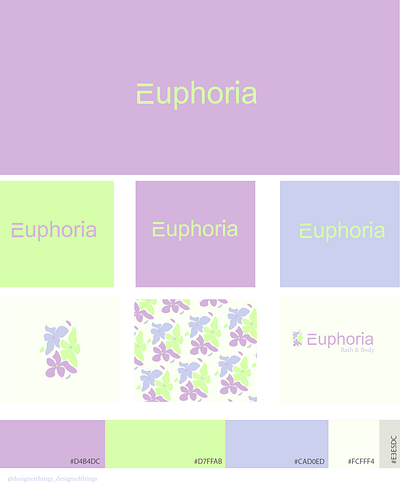 euphoria - logos, pattern, colors branding design graphic design illustration logo ui ux