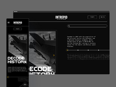 Intrepid Museum Website branding design graphic design museum typography ui ux