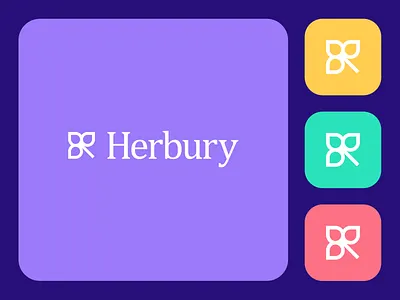 Herbury - logo design for herbal medicine brand, branding. a b c d e f g h i j k l m n ayurveda brand identity branding growth healthcare herbal leaf logo logo design logo designer logodesign marketing medical medicine modern logo o p q r s t u v w q y z pharmacy plant wellness