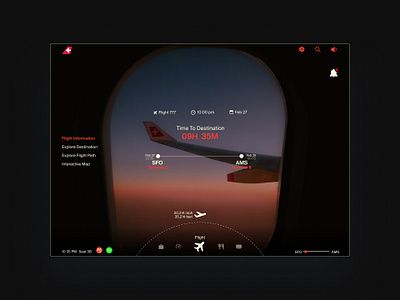 SWISS Air In-Flight Entertainment System airplane branding flight grid ife mockup modern swiss ui ux