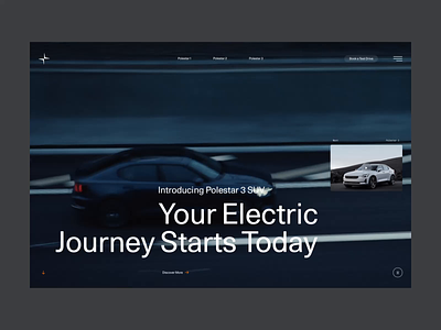 Polestar animation car carsite design electriccar interaction polestar ui ux webdesign website