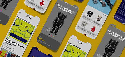 KAWS: What Party App app artist kaws mobile museum party playful ui user interface ux