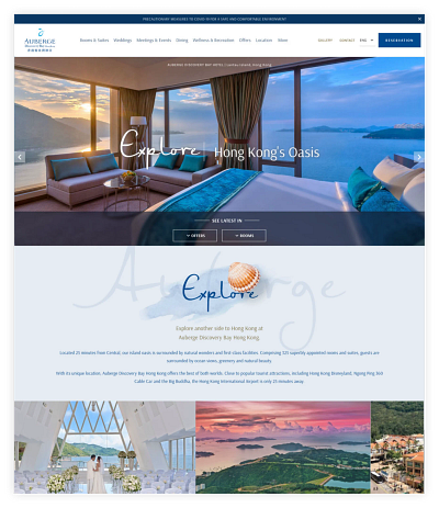 Auberge Discovery Bay digital marketing hospitality hotel hotel branding website