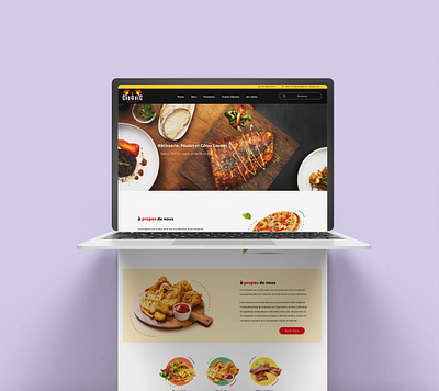 French restaurant graphic design ui web design