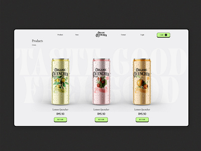 Organic Quencher — Website Product Page design layout mobile mobile apps ui ux visual design website