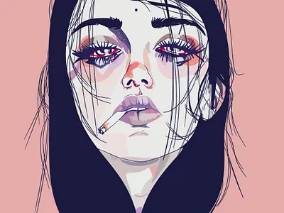 Her graphic design portrait vector