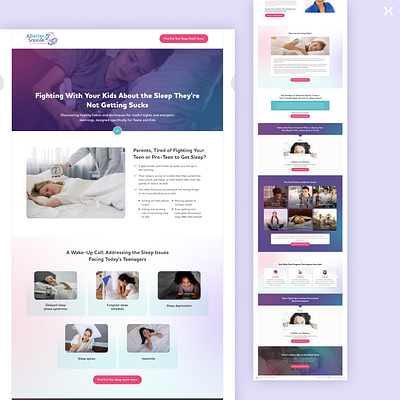 Lead Generation Landing Page/ A Better Snooze better sleep landing page branding design dribbble shot good health illustration landing page design lead generation sleep landing page ui ux