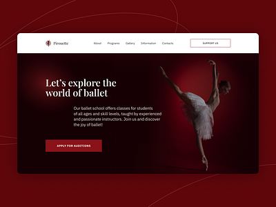 Ballet School Website design logo ui ux web