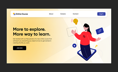 Landing Page / Online Course UI 999watt landing page online course ui ui webdesign