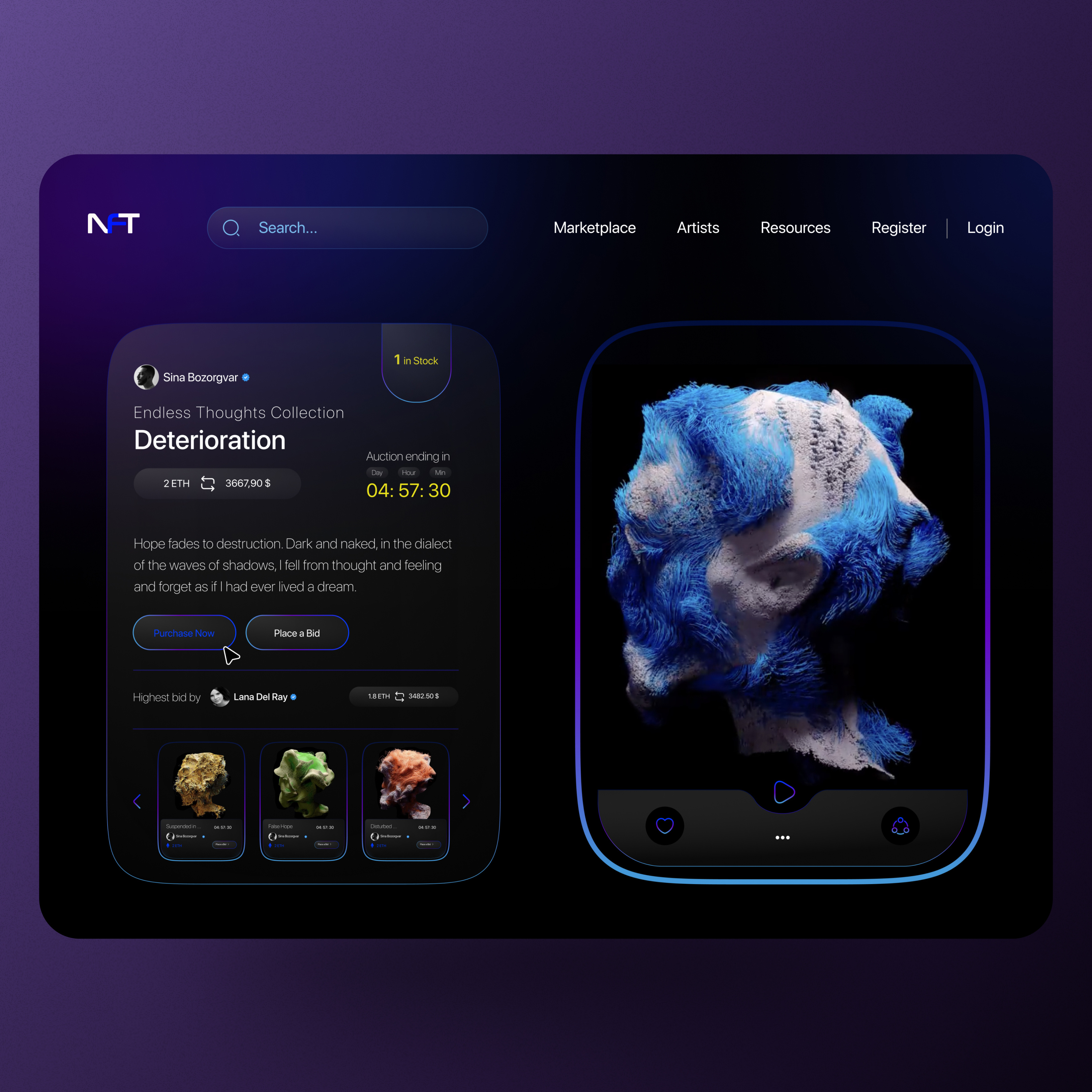 Revolutionize Your NFT Marketplace Experience 3d bitcoin branding crypto cryptocurrency graphic design nft nftmarketplace opensea ui uidesign uiux userinterface ux