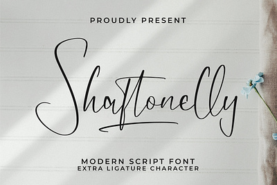 Shaftonelly - Modern Script Font graphic
