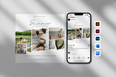 Family Photo Summer Mini Session Template - Instagram Template business flyer flyer flyer template instagram instagram template photo session photography photography post