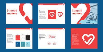 Brand guidelines heart matters branding corporate identity design graphic design logo logotype minimal vector