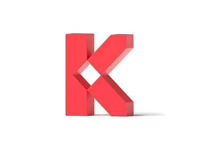 Kickr 3D Logo arcade blender brand identity branding casino cinema4d clean solid dice gambling games letter k lettermark logo mark symbol icon mihai dolganiuc design negative space play square strong timeless wordmark