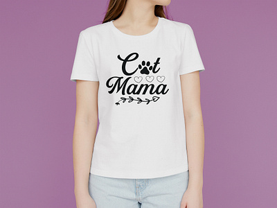 Cat T-shirt Design for women typographydesign