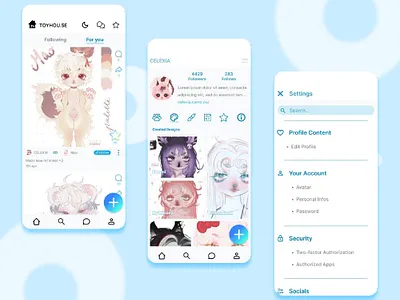 Toyhouse Application - Personal Project app application branding character design graphic design illustration mobile oc ocs original original character site storage toyhouse ui ux web