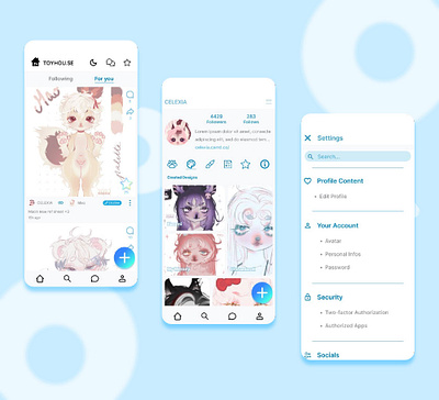 Toyhouse Application - Personal Project app application branding character design graphic design illustration mobile oc ocs original original character site storage toyhouse ui ux web