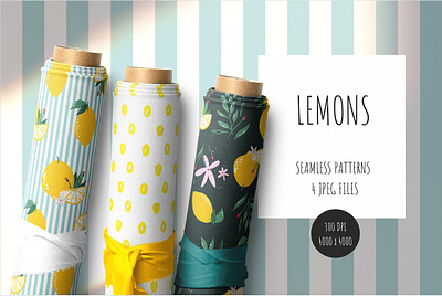 LEMONS pattern lemons clipart