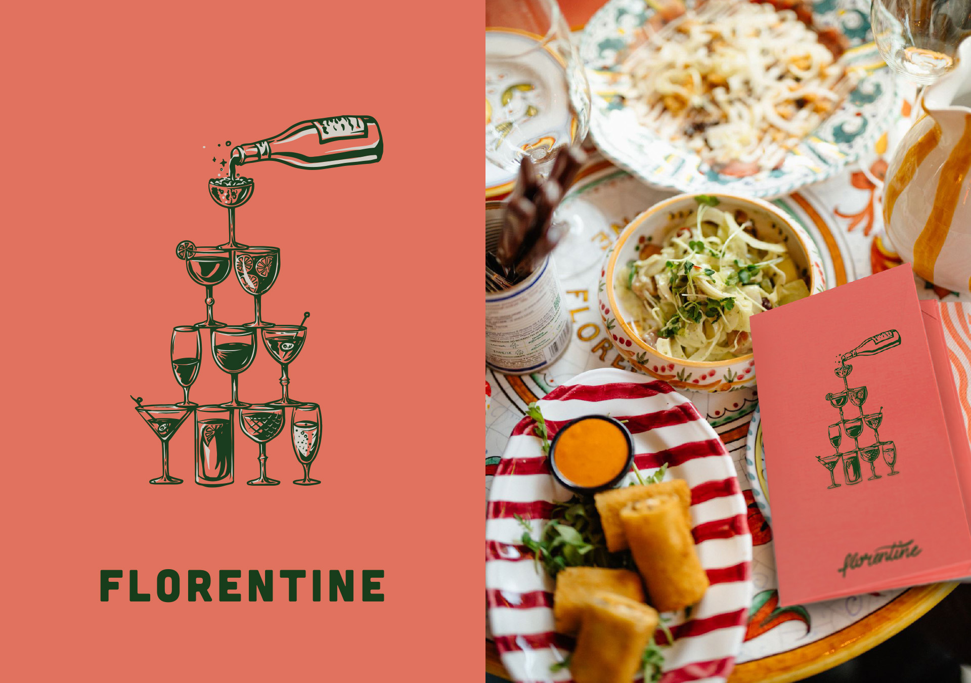 Florentine Trattoria bar branding cocktails italian italy logo menu menu design packaging restaurant stockholm sweden tratttoria