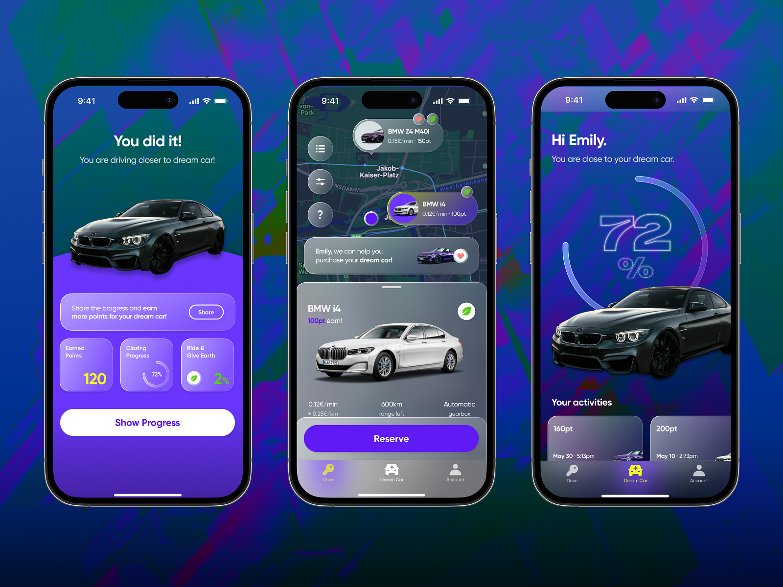 Car-sharing Mobile App Glass Morphism By Yesong Kim On Dribbble