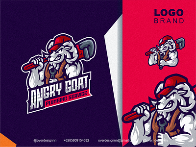Goat Plumbing Logo branding design graphic design identity illustration logo mark tshirt vector