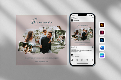 Summer Mini Session Template mini branding business flyer family photo flyer flyer template photography
