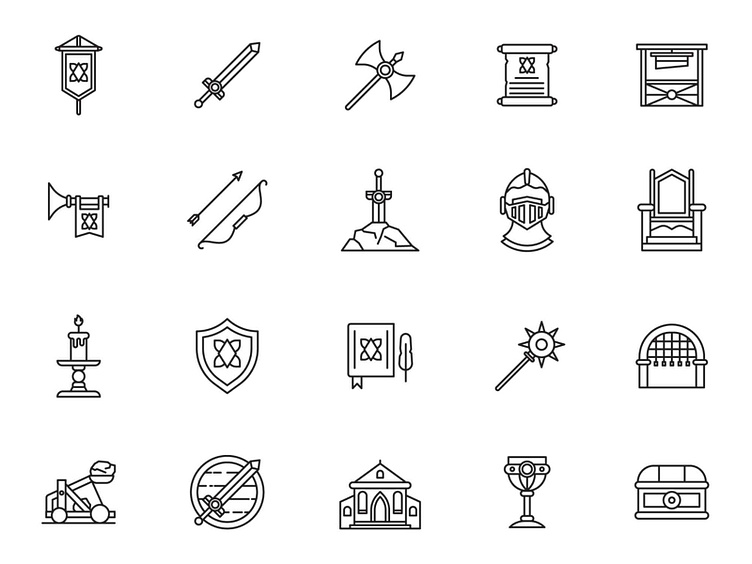 Medieval Era Icons By Graphic Pear On Dribbble