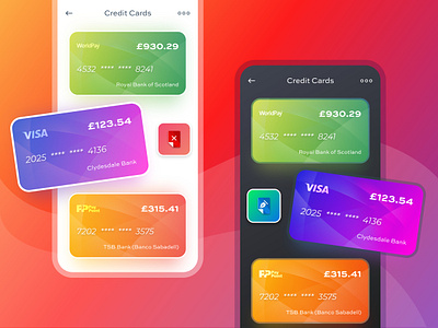 Bank Cards UI card