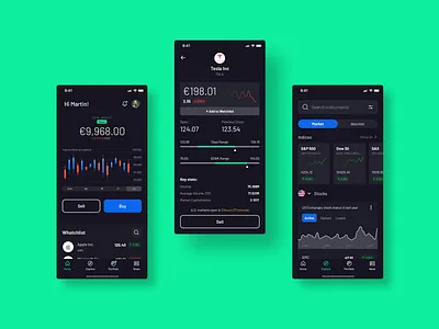 Stock Trading application application design product stock trade ui ux