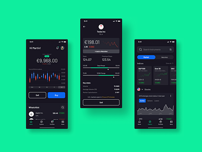 Stock Trading application application design product stock trade ui ux