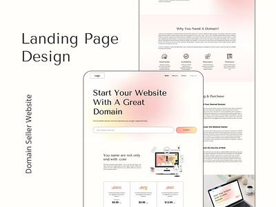 Domain Landing Page branding domain domainseller landingpage ui uiuxdesign uxdesign webdesign webpage websitedesign