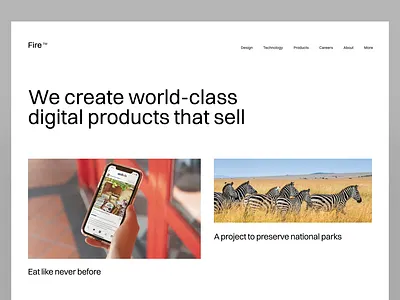 Landing Design For Design Agency branding design landing ui uiux website