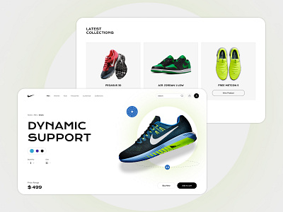 Nike Sneakers - Website aesthetic design design studio figma nike online shoes sneakers studiolama user experience website