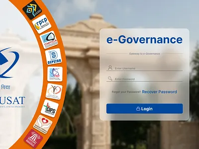 University Login Page Design app branding design graphic design illustration logo typography ui ux vector