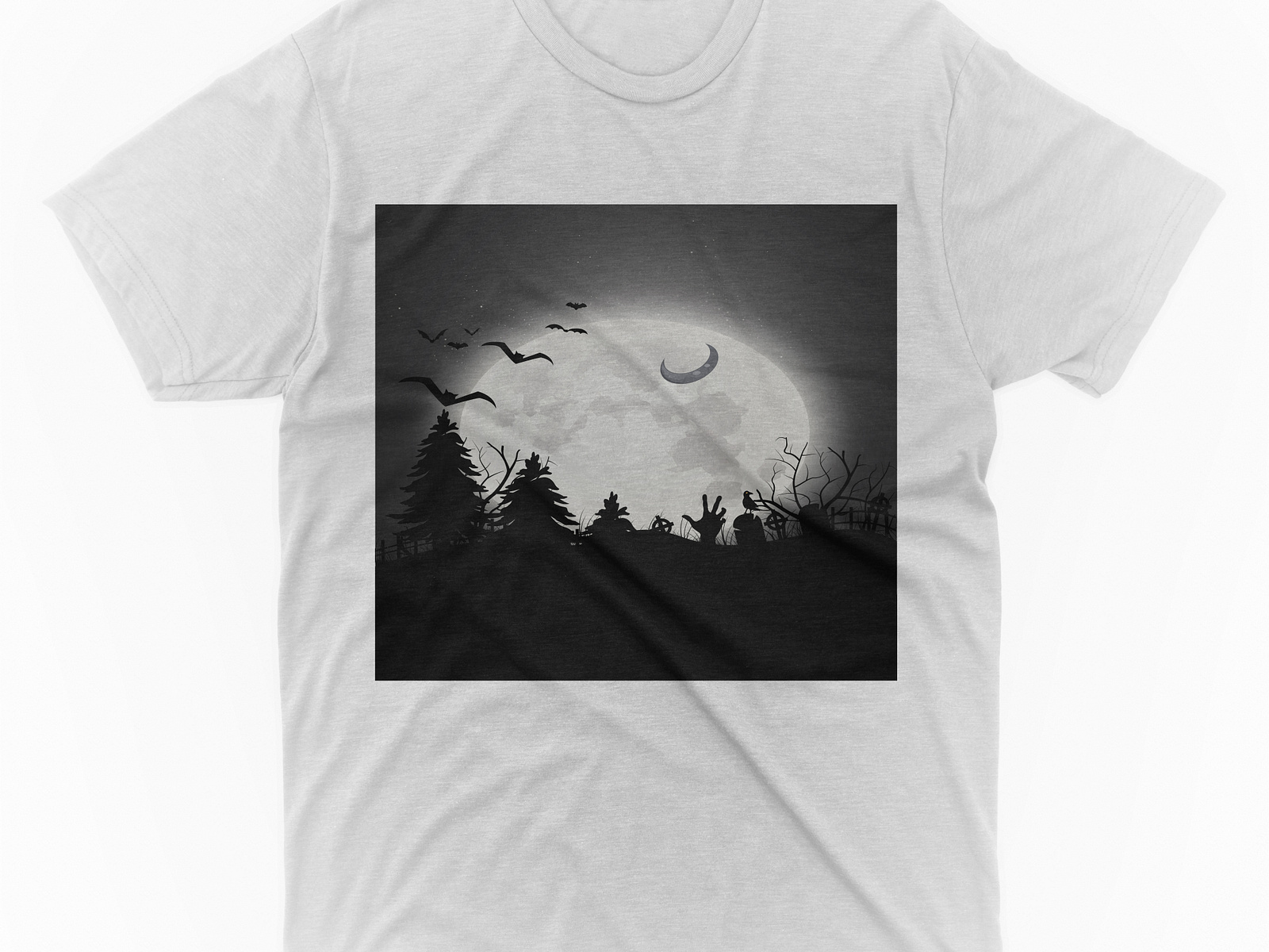 Moon view T-Shirt design by MD.KHALID SHIFULLAH AKANDA on Dribbble