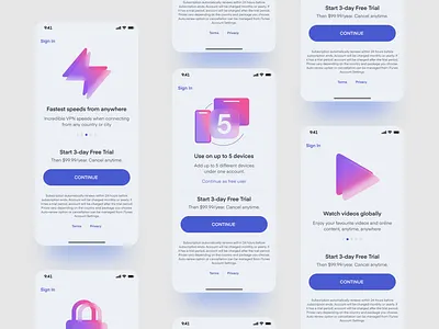 VPN Vault Illustrations app design illustration product design ui ux