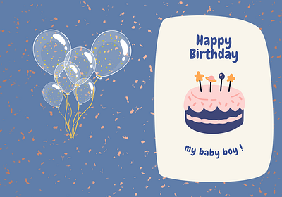 BIRTHDAY CARD FOR BABY BOY ! baby boy birthday card card design graphic design