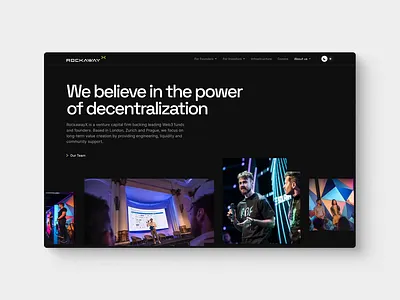 Rockaway Venture Website about black blog branding contact design event footer home homepage logo media stats testimonials ui ux venture website websites white