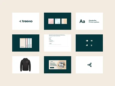 Treevio Branding black brand branding circular color colors design image inter logo logotype og screen shirt sign ui ux website websites white
