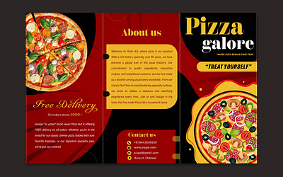 Brochure for pizza galore branding design graphic design illustration logo typography ui ux vector