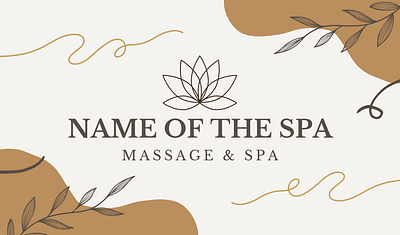 CARD VISIT FOR SPA & MASSAGE card card visit design graphic design massage spa