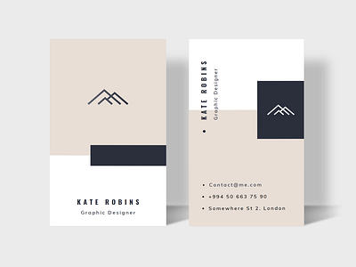 Vertical Business Card Template, Simple Minimalist Business Card business card card template design editable card graphic design illustration modern printable card ui