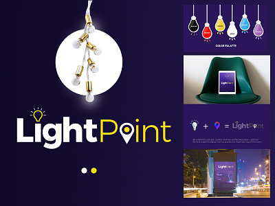 Lightpoint | creative light logo design & Visual identity brand identity branding design graphic design illustration led light packaging light light bulb lightbulb logo logo logo design typography ux