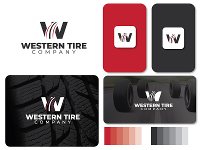 Western Tire Company Logo (Unused Concept) branding business logo company logo custom logo graphic design logo logo creation logo design logo designer logo maker modern logo tire logo