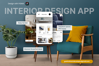 🚪INTERIOR DESIGN APP🛋️ app branding design graphic design illustration logo ui ux vector