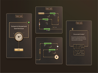 Time machine campaign 3d figma graphic design maze slotmachine steampunk vector